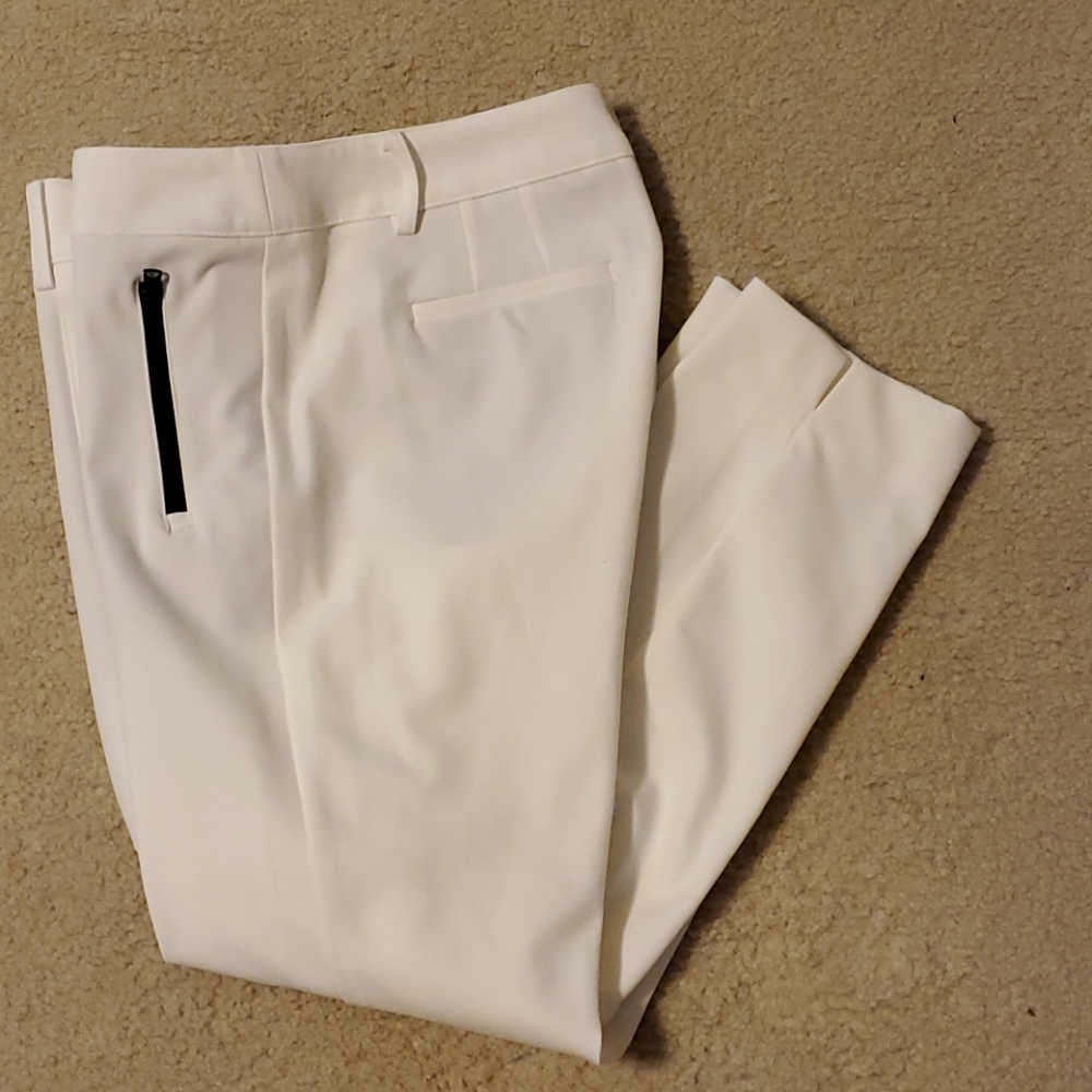 Talbots White Denim Nautical Trousers